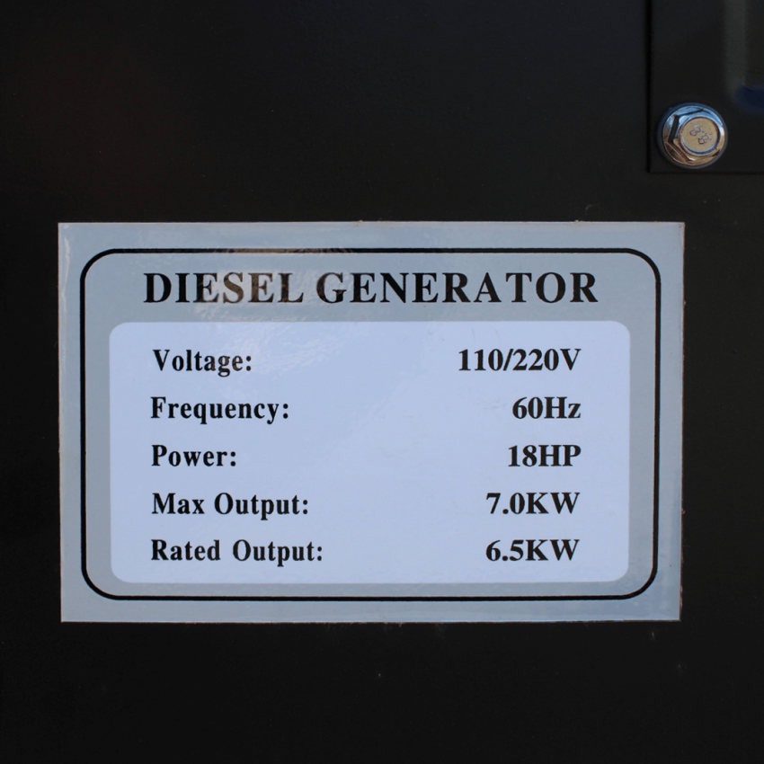 Gerador de Energia a Diesel 7KW Partida Elétrica, Silencioso DG8250LN Monofásico 110/220v – STROM
