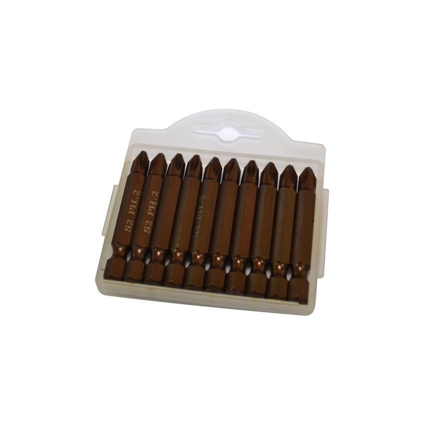 Jogo com 10 bits cabeça simples 50mm - 0620020 - Crownman