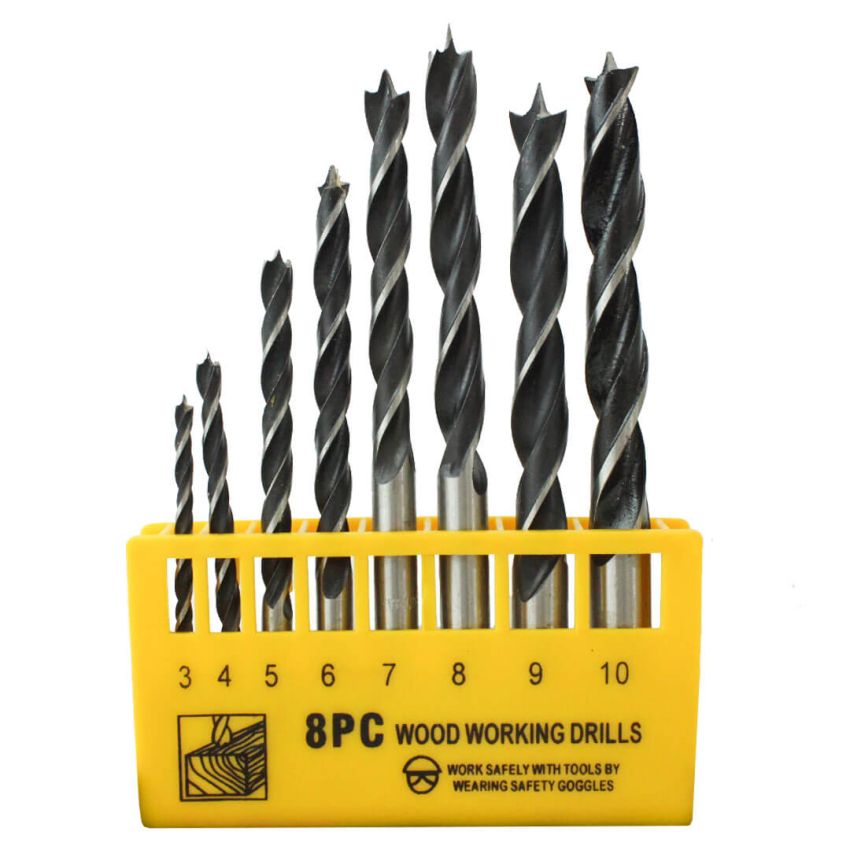 Jogo de Brocas com 8 peças 3mm - 10mm - 0140218 - Crownman