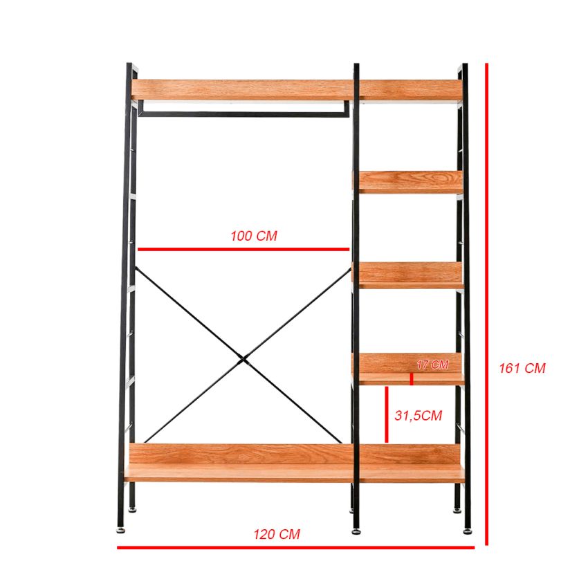 Conjunto Guarda Roupa no Estilo Escada - AD-023-1H5T