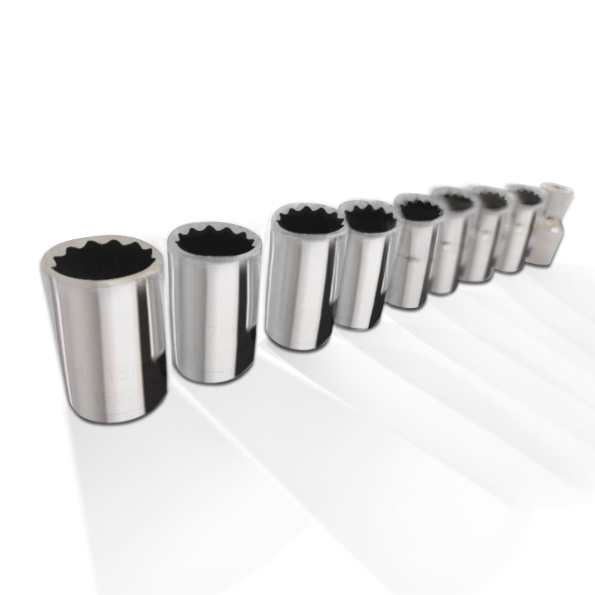 Conjunto de Soquetes 1/2 Pol 9 Pçs Métricos - 10043 - Craftsman