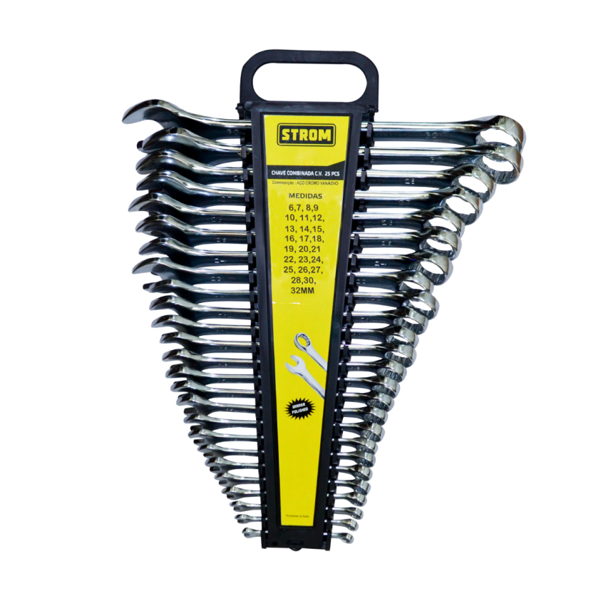 Jogo de Chaves Combinadas com 25 peças- H201618 - Strom