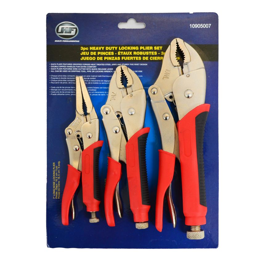 Jogo de Alicate de Pressão Tamanhos 6 7e 10 - 10905007 HF Ferramentas