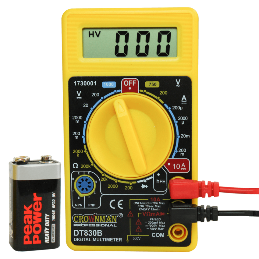 Multímetro Digital - 1730001- Crownman