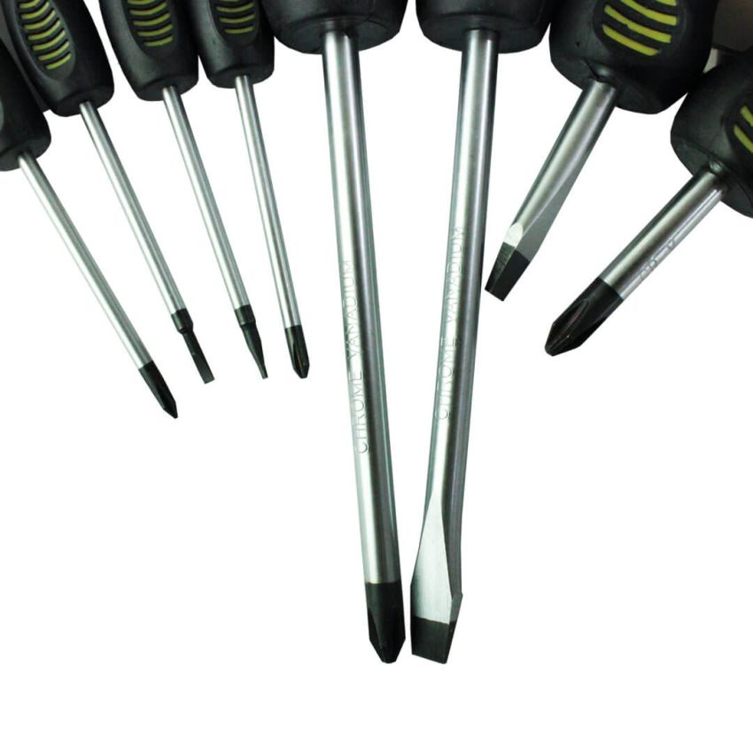 Jogo de chave fenda e philips 8 peças - 0606008 - Crownman