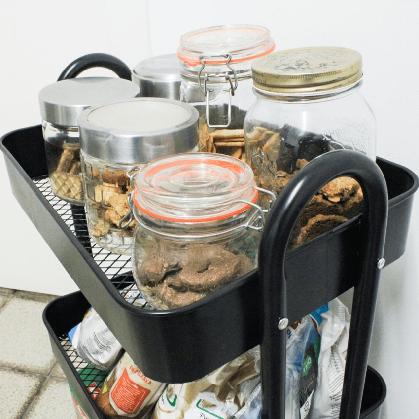 Carrinho Multiuso com 3 prateleiras ( Fruteira / Organizador ) com rodas, cor PRETA - HL-2303 - STROM