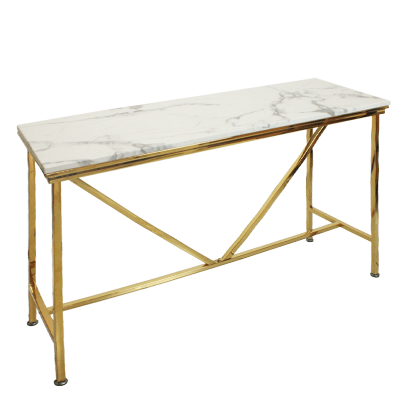 Mesa de Canto com Mármore Branco 1200 - RIS-M33