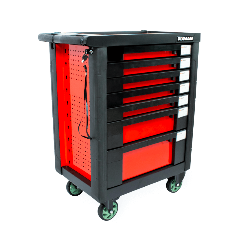 Carrinho de Metal com 7 Gavetas 450kg F5SRP7B - FIXMAN