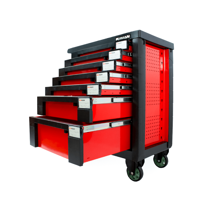 Carrinho de Metal com 7 Gavetas 450kg F5SRP7B - FIXMAN