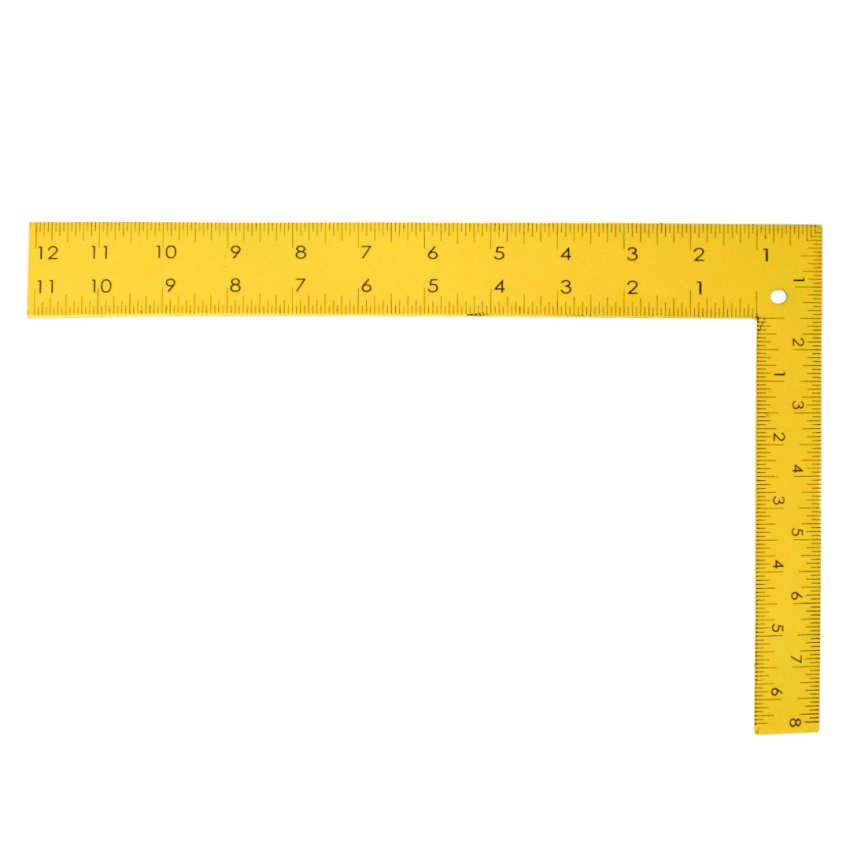 Esquadro Simples 2x12 Polegadas - 0921200 - Crownman