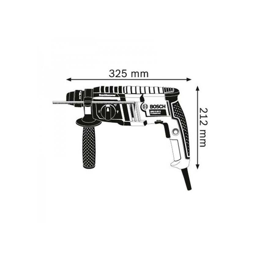 Martelete Rotativo Perfurador Rompedor Profissional 800w - GBH 2-20D - Bosch