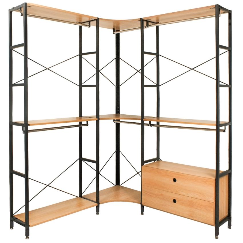 Guarda Roupa Aberto de Canto c/ Duas Gavetas - ModemHeim 2200