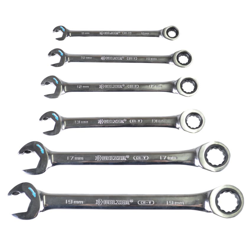 Chave Combinada com Catraca Speedy 6 Peças de 8 a 19 mm - Belzer 8556BJ