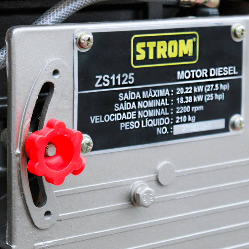 Motor Diesel 25HP - Partida Manual Refrigerado a água ZS1125 - STROM