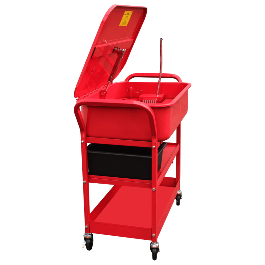 Lavadora Móvel de Peças Compacta com Tampa e Suporte e Prateleiras 75L 220V