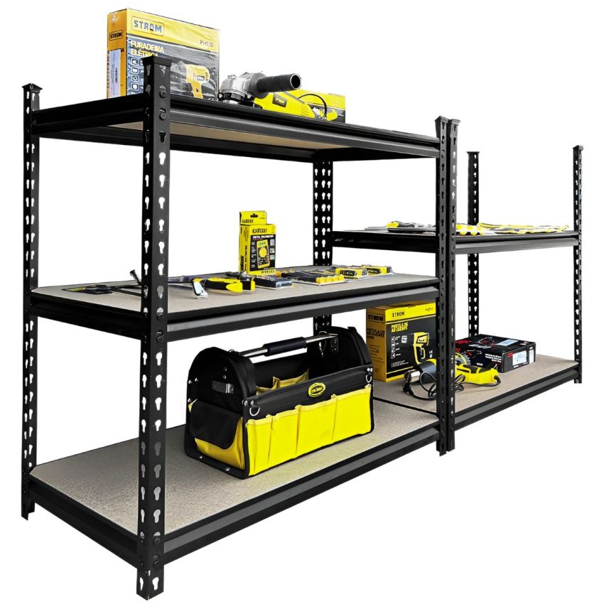 Estante em Aço Galvanizado 250kg p/ Prateleira - 180x90x45cm - SP361872 