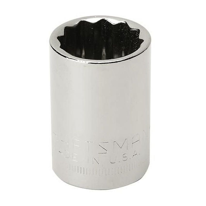 Soquete Curto 9mm 12 Pontas Encaixe 1/2 - 44231 - Craftsman