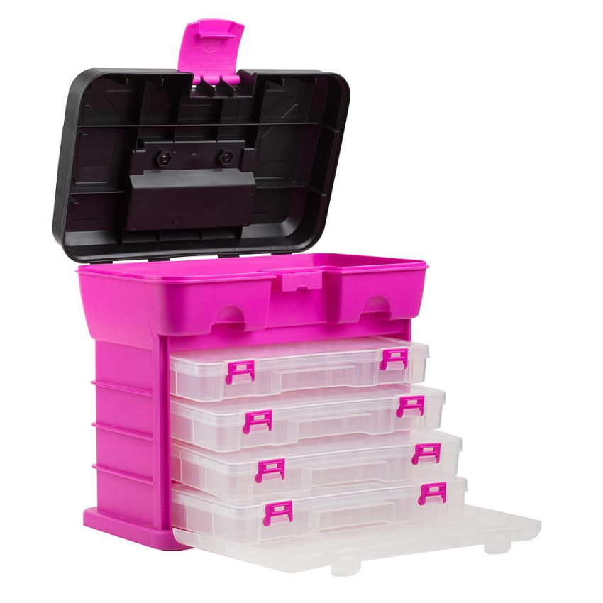Caixa Organizadora Portátil - 40895 - Pink Box Tools