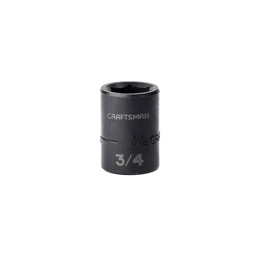 Soquete Curto Impacto 3/4, 6 Pontas, Encaixe 1/2 - 15854 - Craftsman
