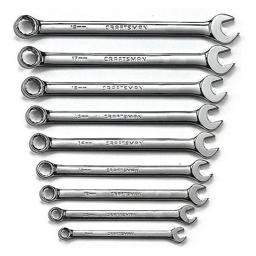Jogo Com 9 Chaves Combinadas Polidas Métrico – Craftsman 47239 