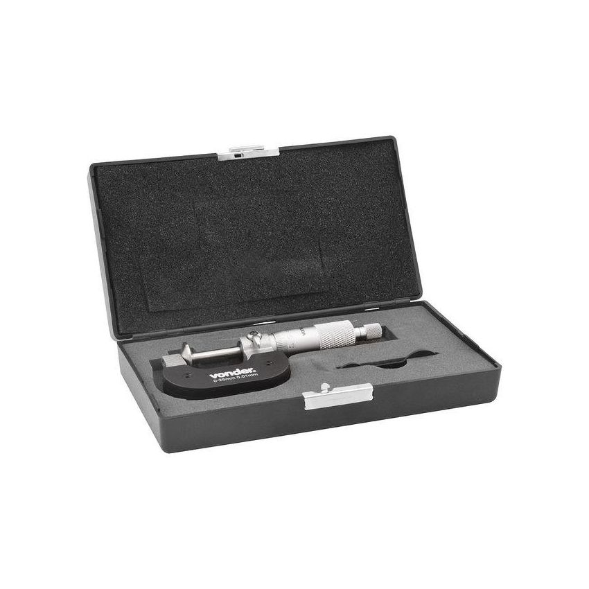 Micrometro Externo Analógico 0 25 mm com Disco - MR 025 - Vonder