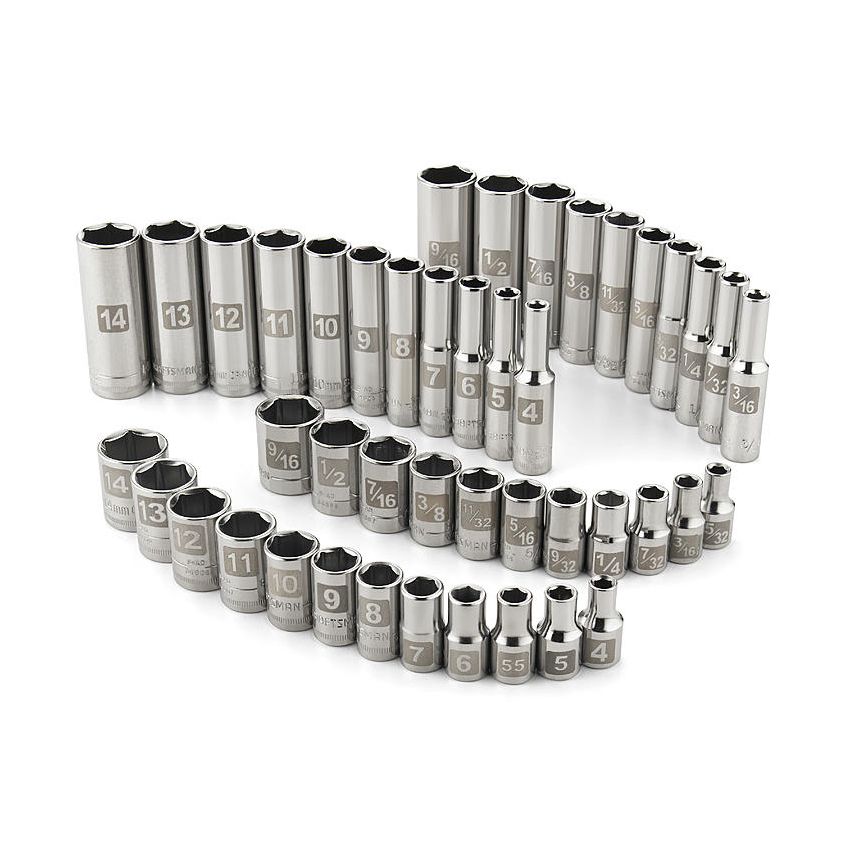 Conjunto Soquetes Métrico e Polegada com Tamanho Padrão e Longo 44pcs - 34855 - Craftsman