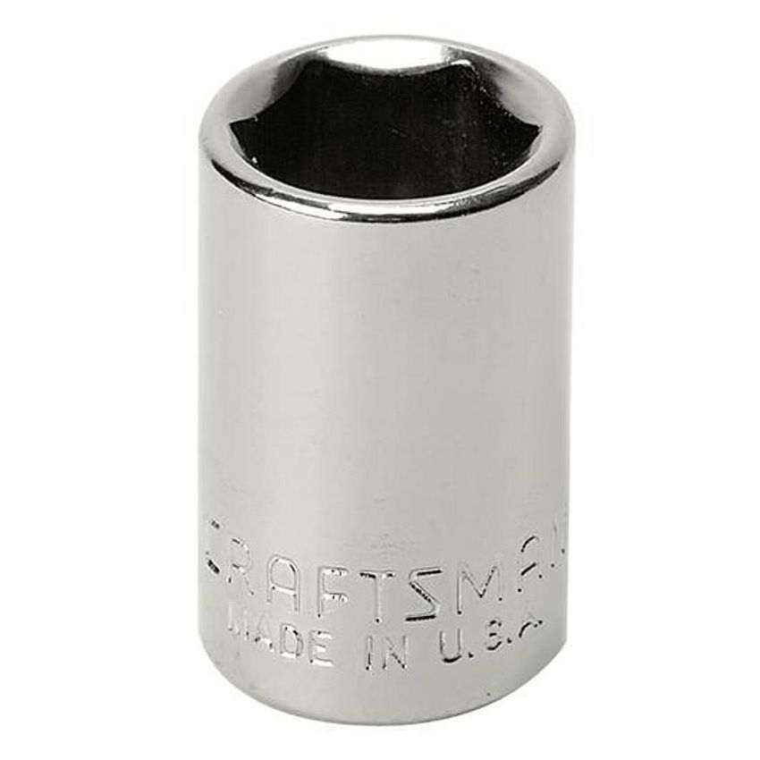 Soquete Curto 9/16, 6 Pontas, Encaixe 1/4 - 43480- Craftsman