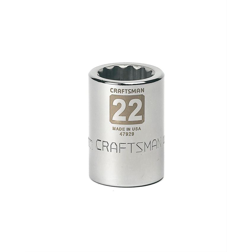 Soquete Curto 22 mm, 12 Pontas, Encaixe 3/4 - 47929 - Craftsman