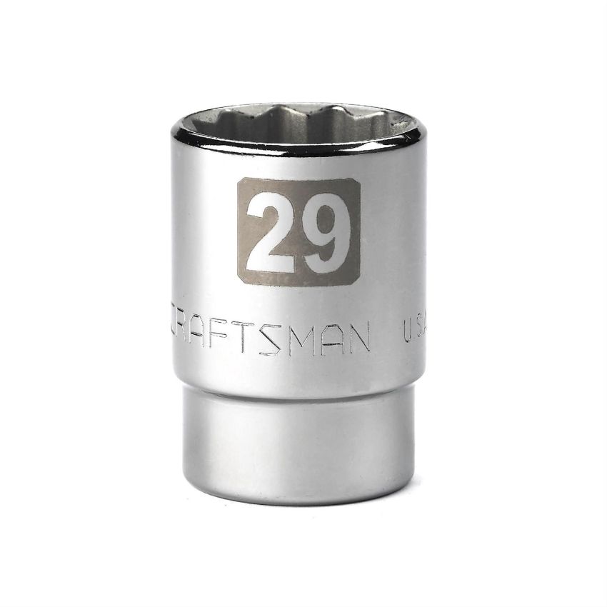 Soquete Curto 29mm, 12 Pontas, Encaixe 3/4 - 47936 - Craftsman