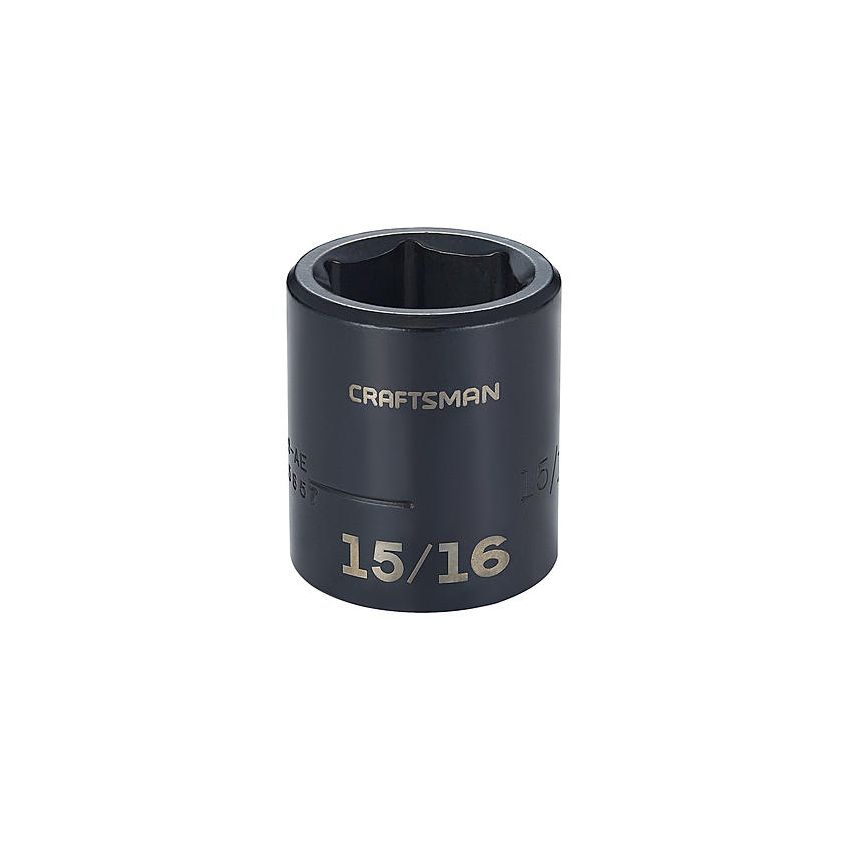 Soquete Curto Impacto 15/16, 6 Pontas, Encaixe 1/2 - 15857 - Craftsman