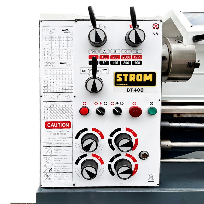 Torno Mecânico Profissional de Bancada STROM 380v - 400MM - BT400