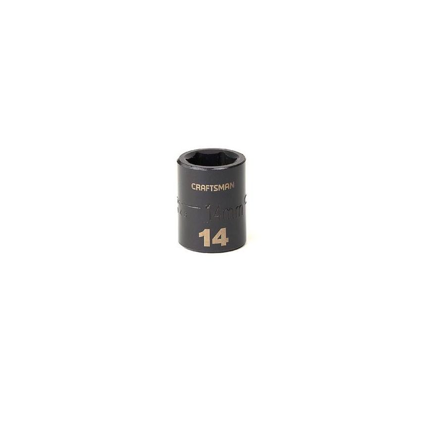 Soquete Impacto Curto 14mm, 6 pontas, Encaixe 3/8 - 15843 - Craftsman