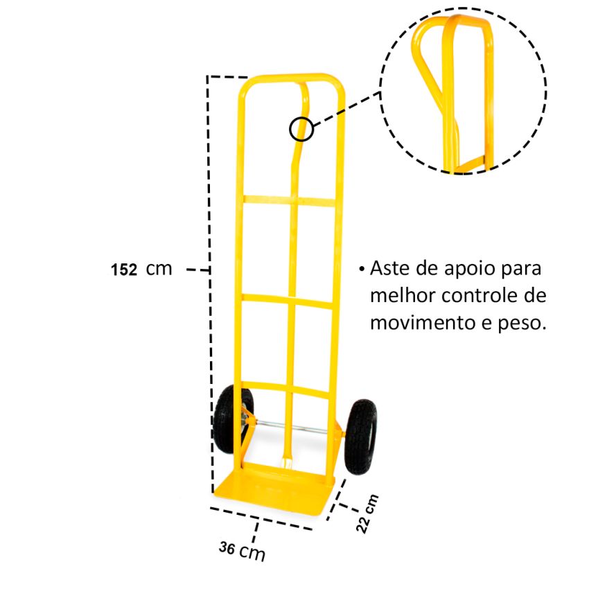 Carrinho para Transporte de Carga 250 Kg - HT2014 - STROM