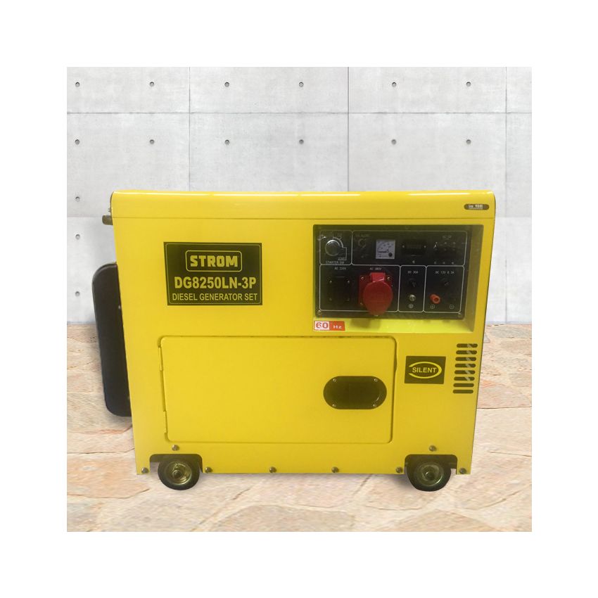 Gerador de Energia a Diesel 7KW, Silencioso DG8250LN-3P Trifásico 110/380v – STROM