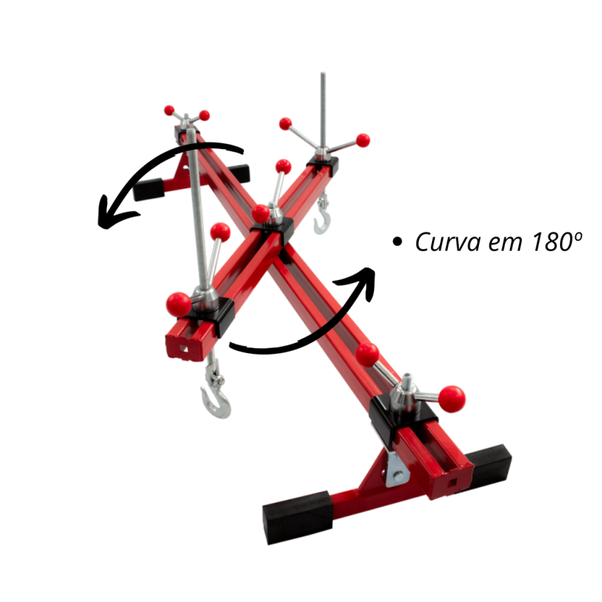 Suporte de Motor Barra Dupla para Elevação de Motor de Carro 500kg - LD-E04006 -STROM