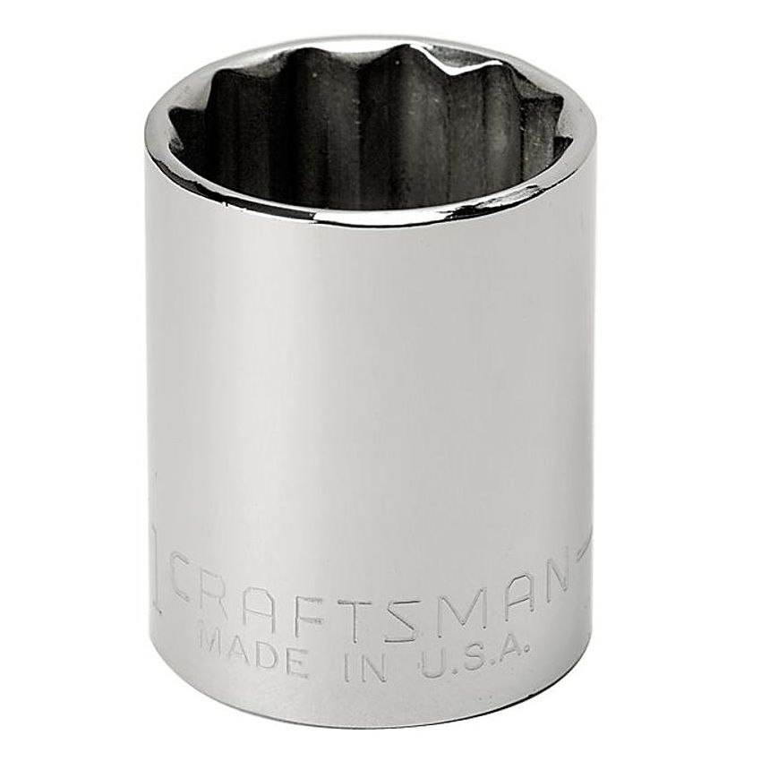 Soquete Curto 19mm, 12 Pontas, Encaixe 3/8 - 44308 - Craftsman