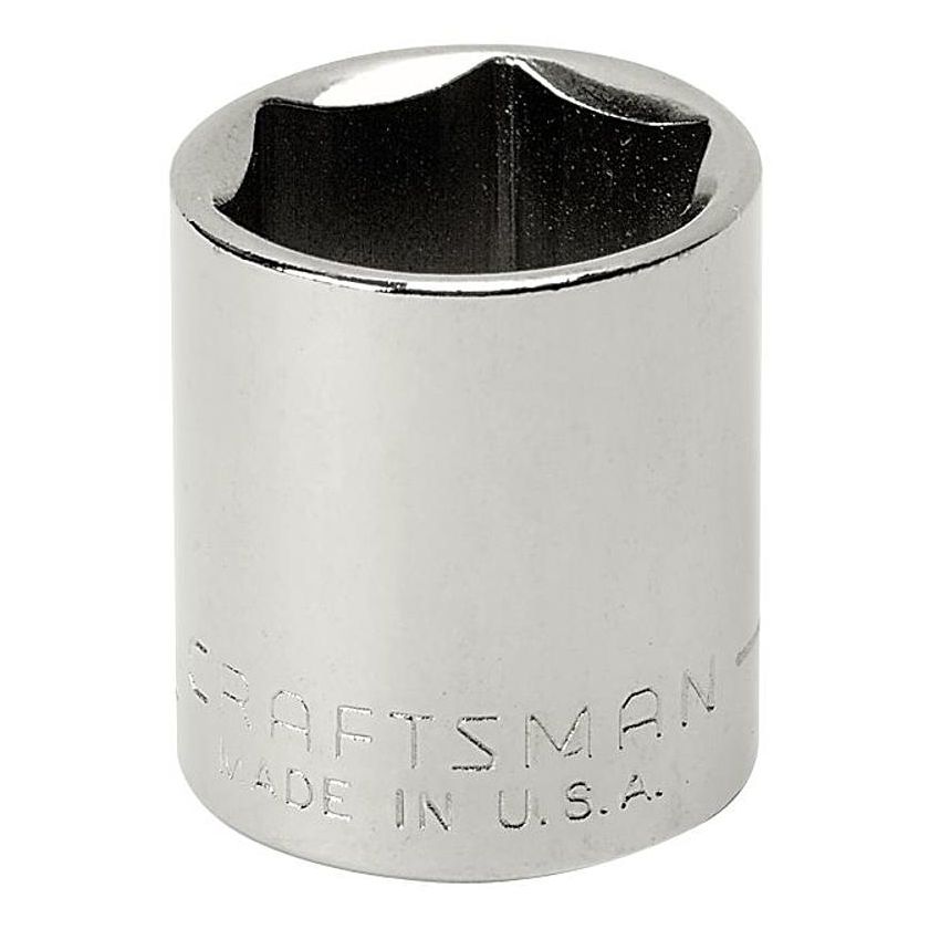Soquete Curto 11mm, 6 pontas, Encaixe 3/8 - 43543 - Craftsman