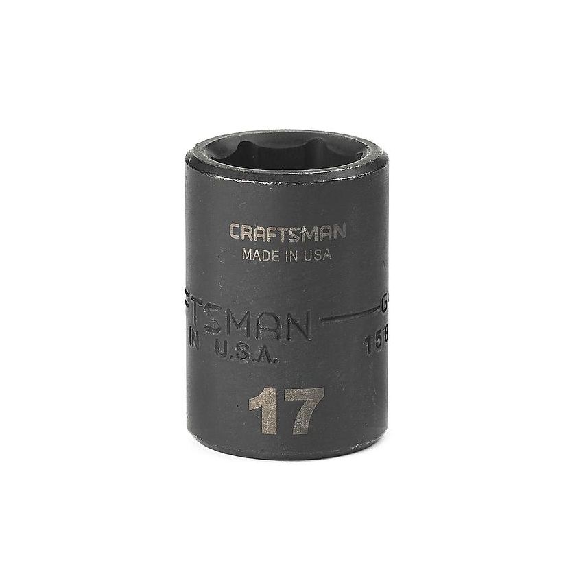 Soquete Impacto Curto 17mm, 6 pontas, Encaixe 3/8 - 15845 - Craftsman
