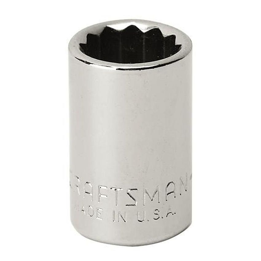 Soquete Curto 9/16, 12 pontas, Encaixe 3/8 - 44334 - Craftsman