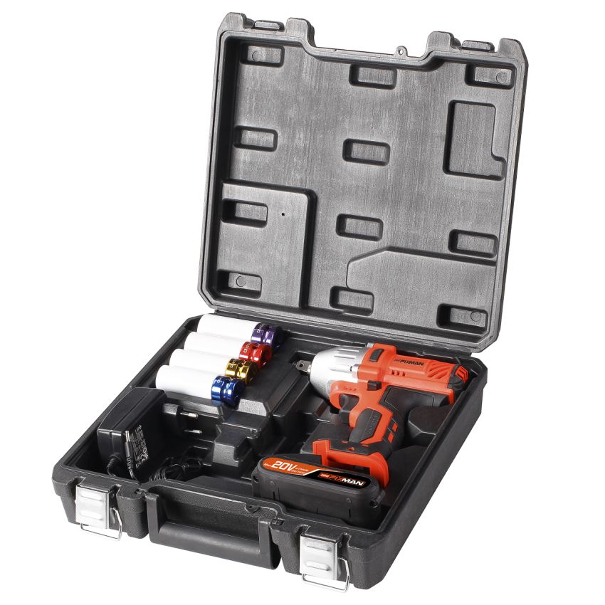 Chave de Impacto com Maleta e Soquete a Bateria de Lítio - Fixman AP18-02