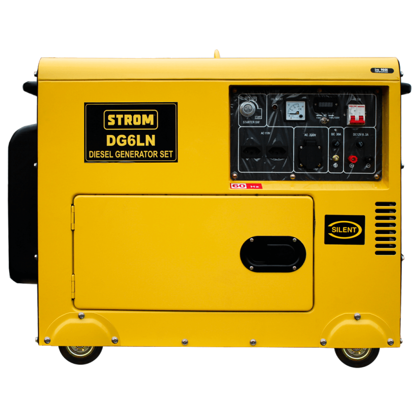 Gerador de Energia a Diesel 5KW, Silencioso DG6LN Monofásico 110/220v Partida Elétrica– STROM