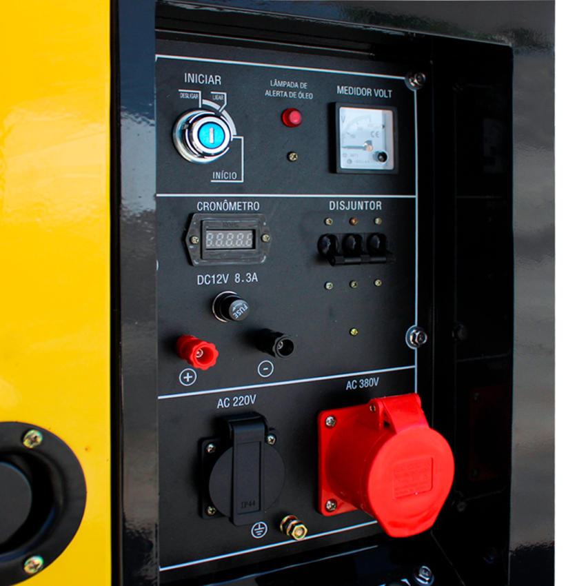 Gerador de Energia a Diesel 12.5KVA, Silencioso DG10000LN-3P Trifásico 220/380v – STROM