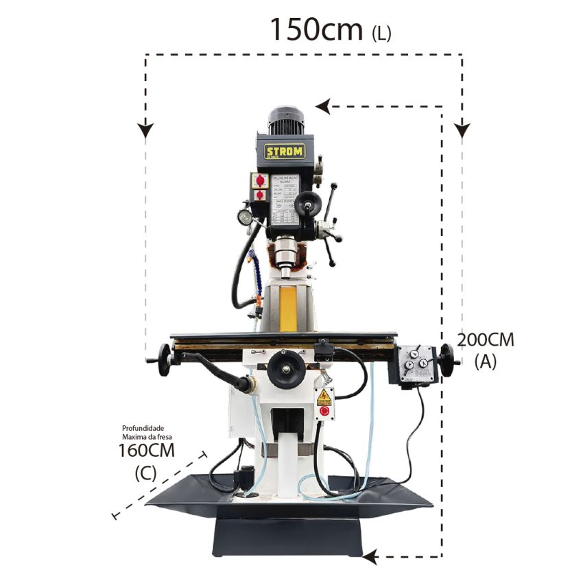 Fresadora de Torre Profissional 220/380v - ZX7550C