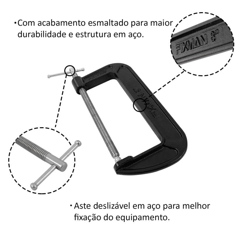 Grampo Sargento Tipo C 8