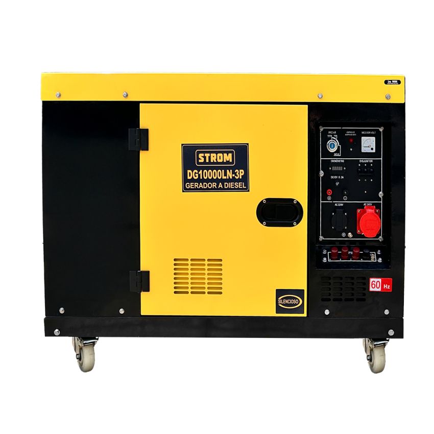 Gerador de Energia a Diesel 12.5KVA, Silencioso DG10000LN-3P Trifásico 220/380v – STROM