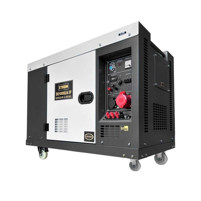 Gerador de Energia a Diesel 12.5KVA, Silencioso DG10000LN-3P Trifásico 220/380v – STROM