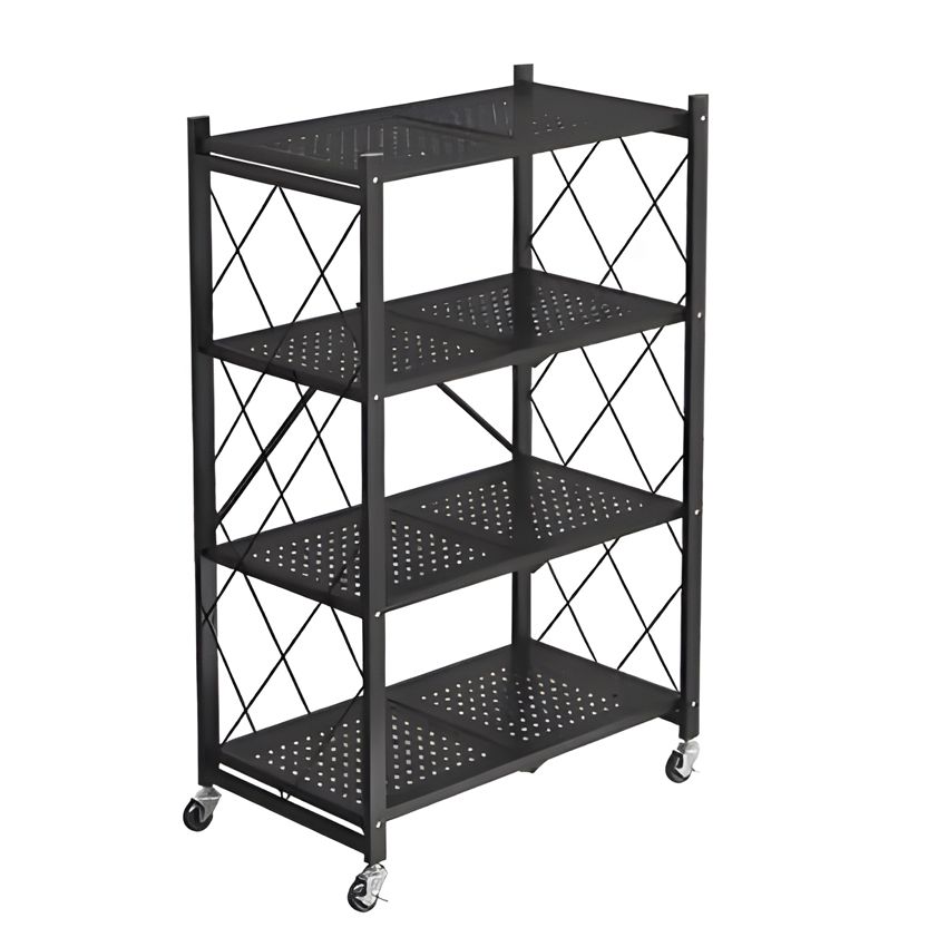 Estante Dobrável com 4 Prateleiras, cor PRETA - HL-1684 - STROM