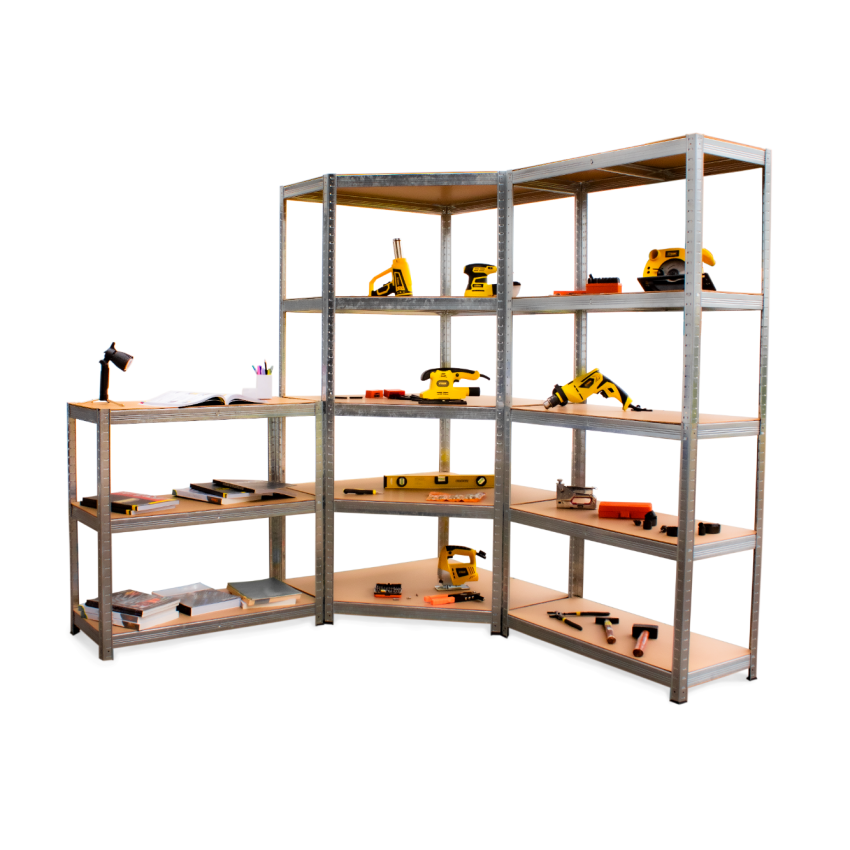 Estante em Aço Galvanizada de Canto 175Kg com 5 prateleiras GC9040