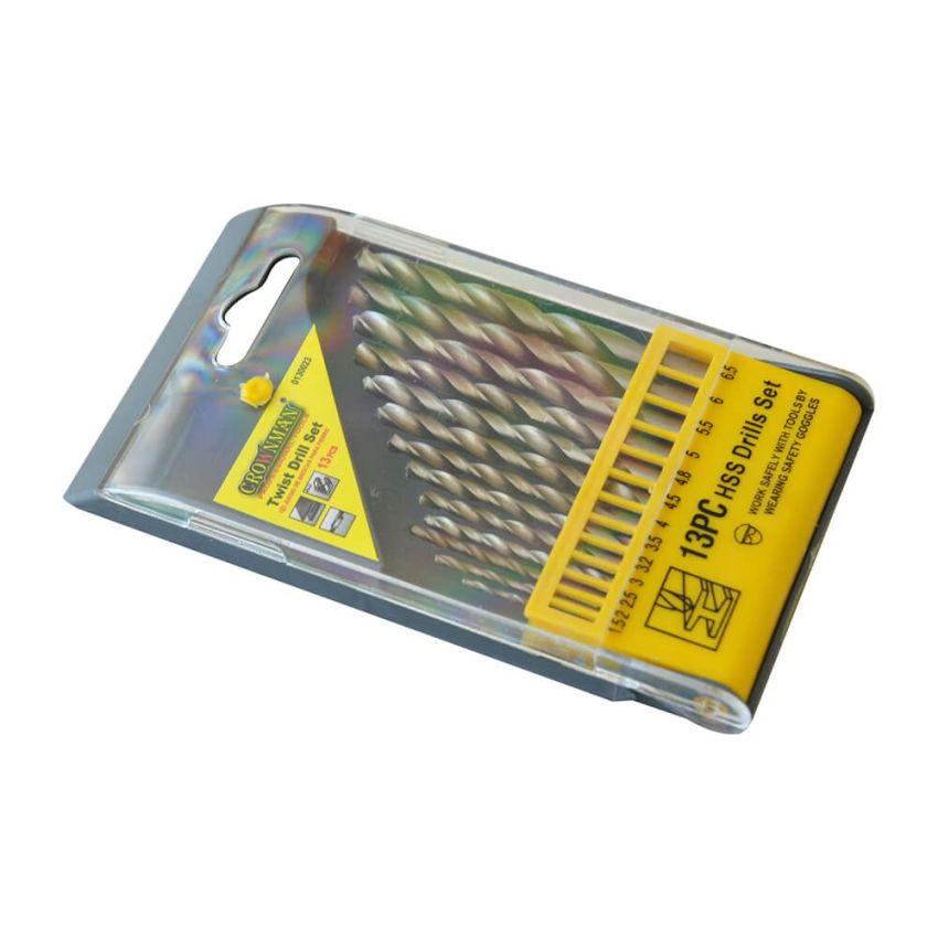Jogo de Brocas com 13 Peças 1.5 ao 6.5mm - 0130023 - Crownman