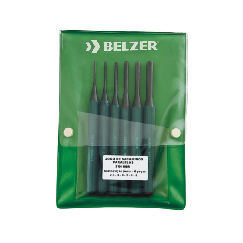 Jogo de Saca Pinos Paralelos com 6 Peças - BELZER 210110BR